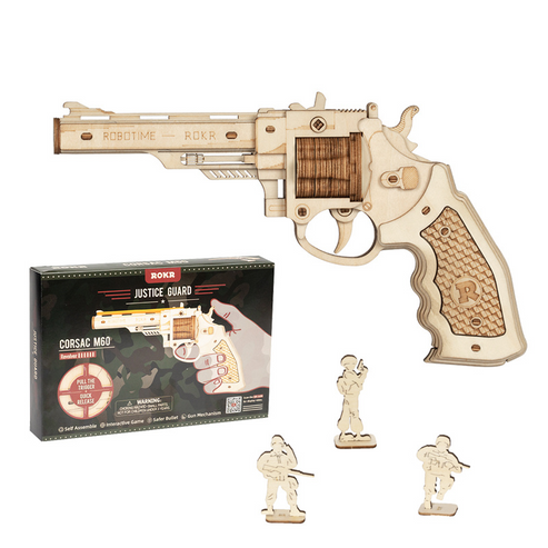 3D Wooden Puzzle - Rubber Band Revolver Building Kit – Treehouse Traders