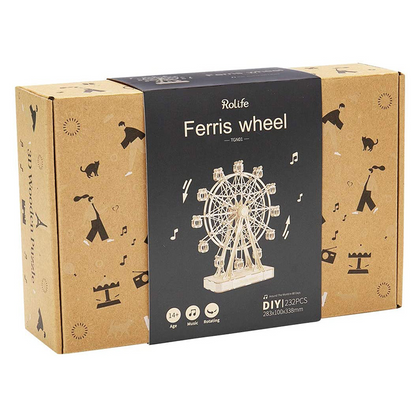 3D Wooden Puzzle - Rotating Ferris Wheel with Music