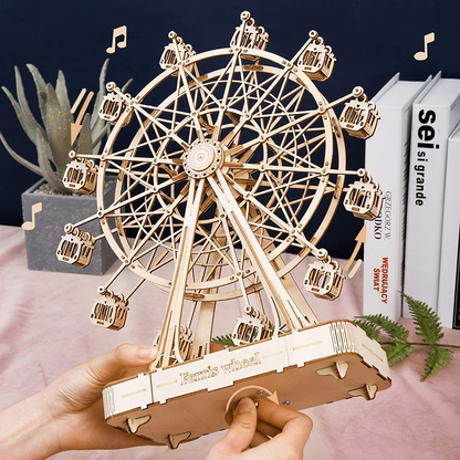 3D Wooden Puzzle - Rotating Ferris Wheel with Music