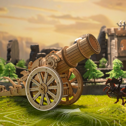 3D Wooden Puzzle - Medieval Siege Ping Pong Cannon