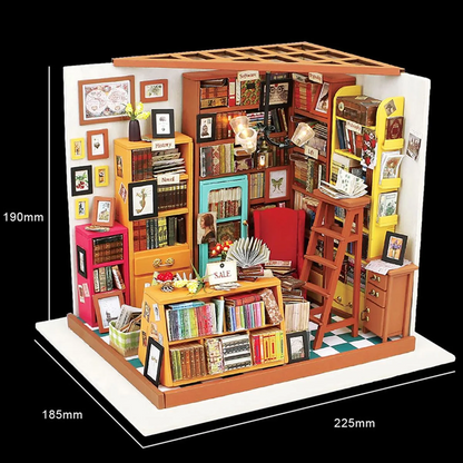 Miniature Dollhouse with Furniture: Study