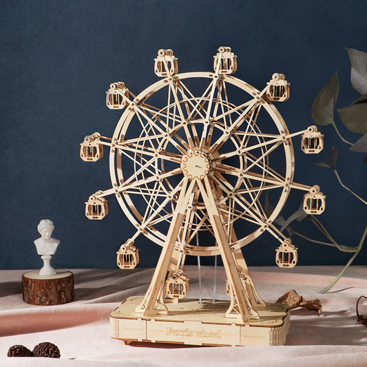 3D Wooden Puzzle - Rotating Ferris Wheel with Music