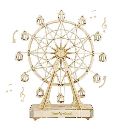 3D Wooden Puzzle - Rotating Ferris Wheel with Music