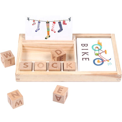 Learning Words with Wooden Blocks