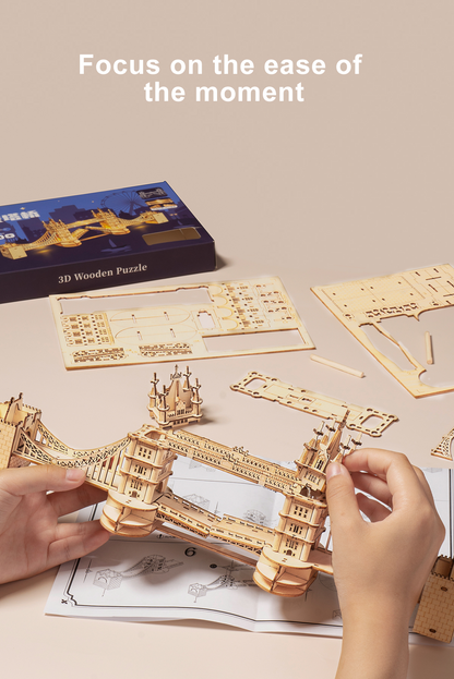 3D Wooden Puzzle - Tower Bridge and Big Ben